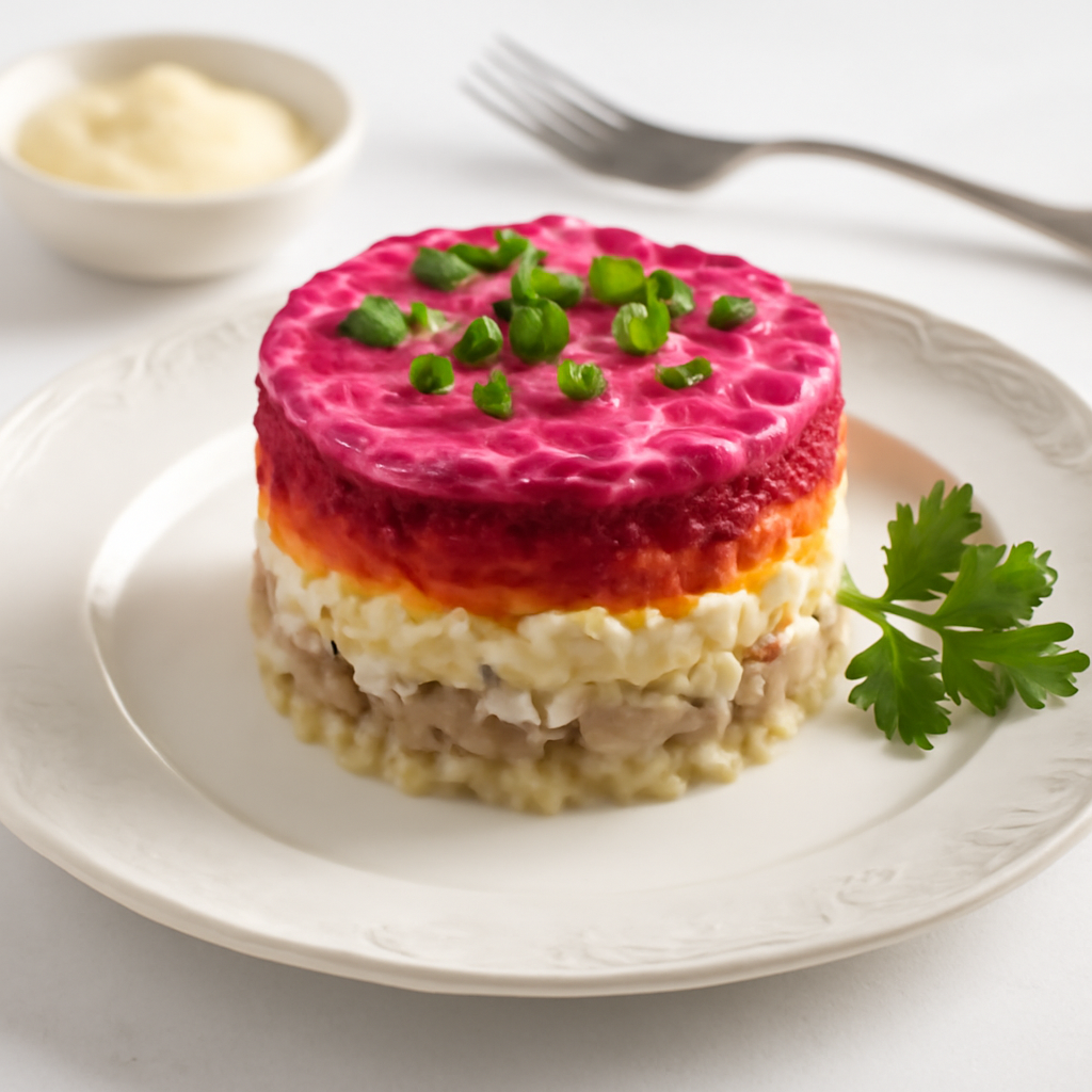Селедка под шубой с яблоком: рецепт вкусного салата с секретом сочности