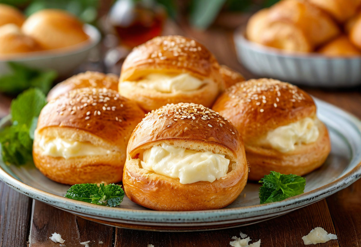 Булочки с плавленым сыром