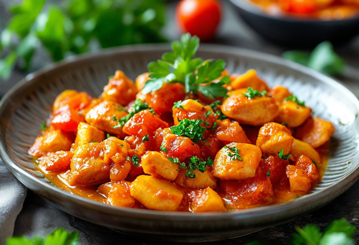 Диетический гуляш из курицы