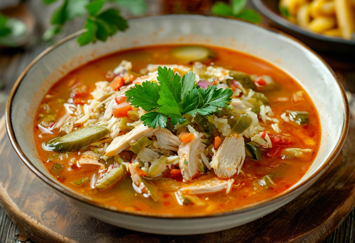 Рассольник с курицей